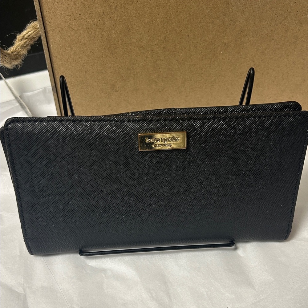 Kate Spade Black Saffiano Leather Wallet